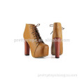 Women high heel ankle boots black and brown color Pretty Steps Guangzhou China